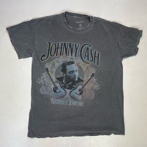 Johnny Cash Nashville Tennessee Graphic T-shirt Women Small Distressed Music